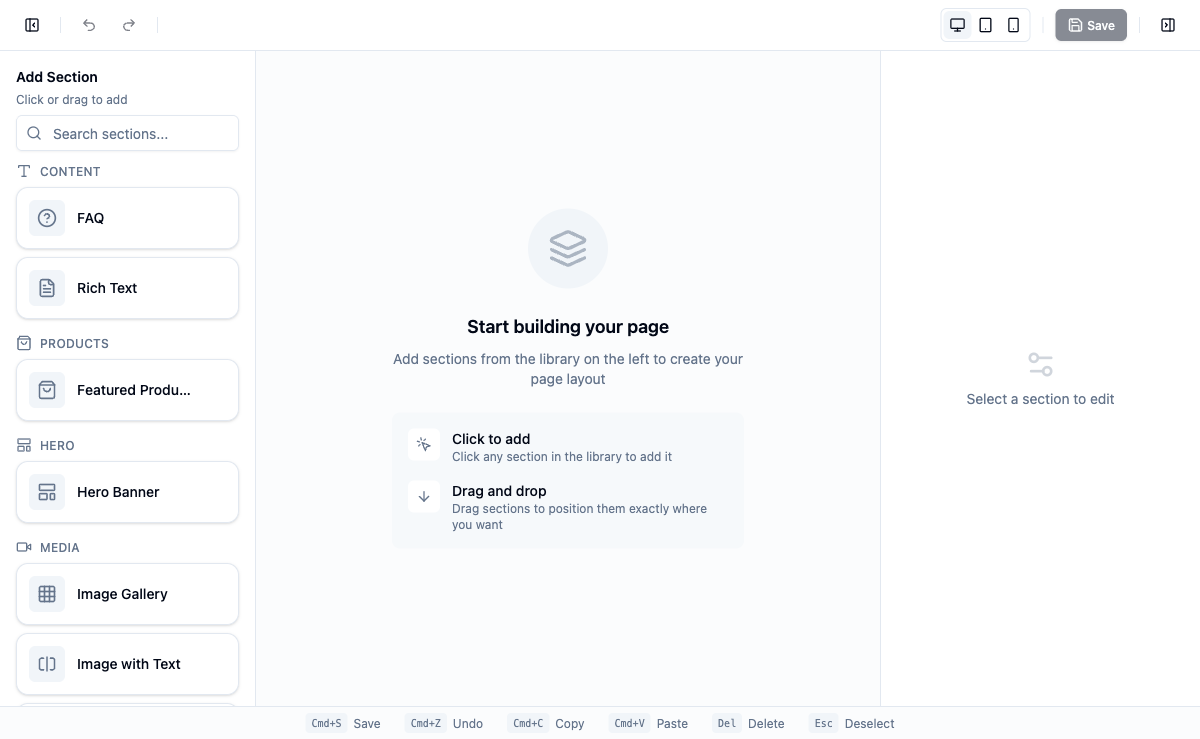 Page builder