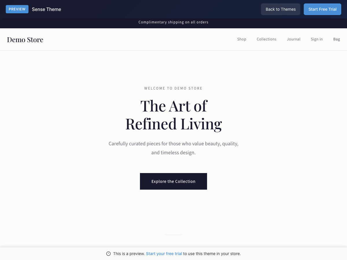 Sense theme preview